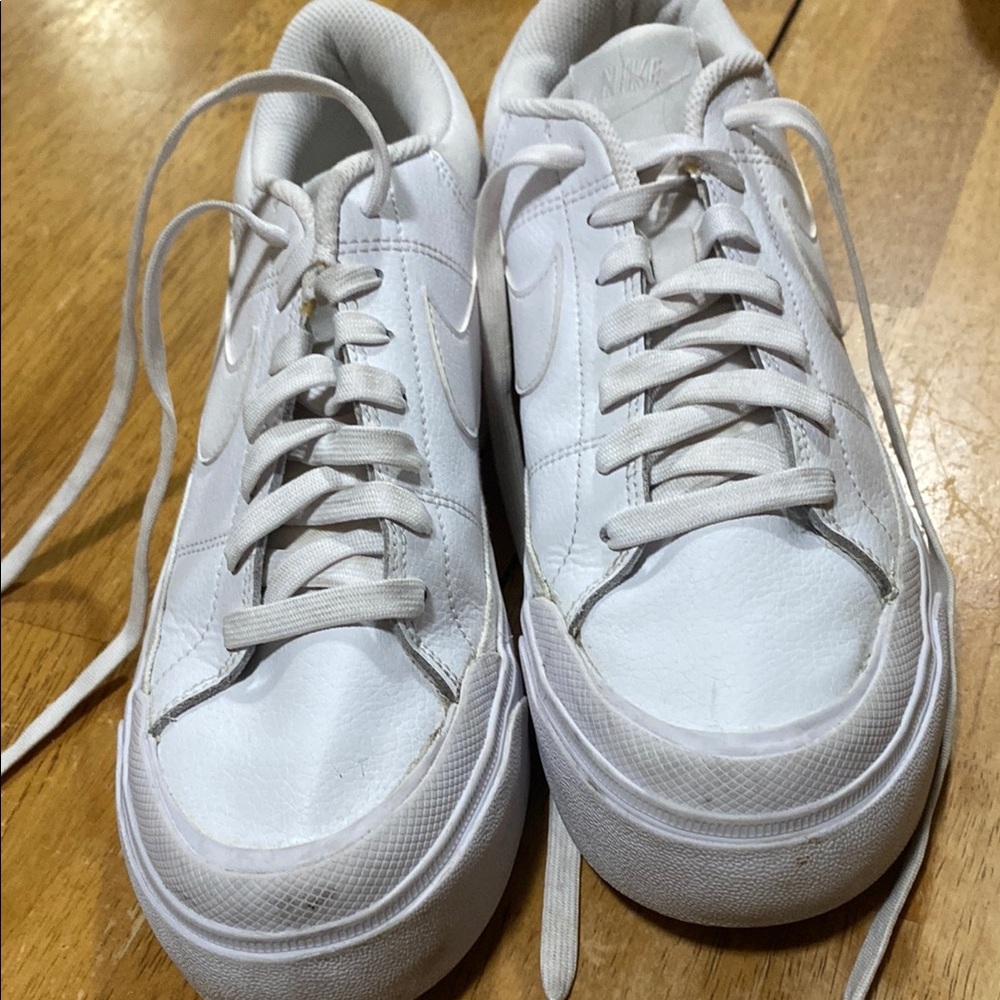 Nike White Canvas Low-Top Sneakers